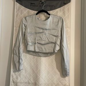 Zara Silver Metallic Top